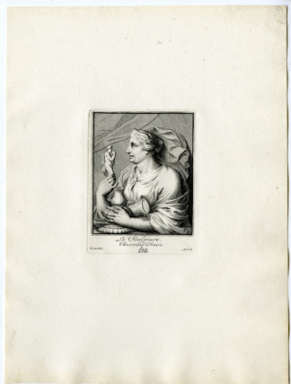 Antique Print - SCULPTURE-MUSE-GODDESS-PL.XCIII-POOL after BOSSUIT - 1727