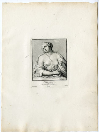 Antique Print - CLEOPATRA-QUEEN-PHARAUH-EGYPT-PL.XCVI-XCVII-POOL after BOSSUIT - 1727