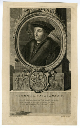 Antique Print - THOMAS CROMWEL -PITAU after WERFF - c.1700