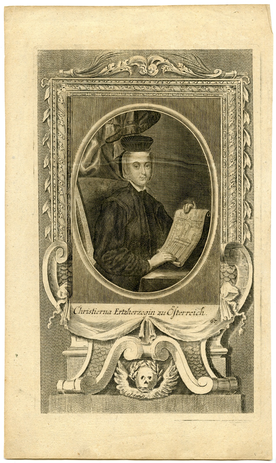 , 2 Antique Prints – ANNA OF AUSTRIA-WIDEMAN after unknown artist – 1721, Pictura Antique Prints