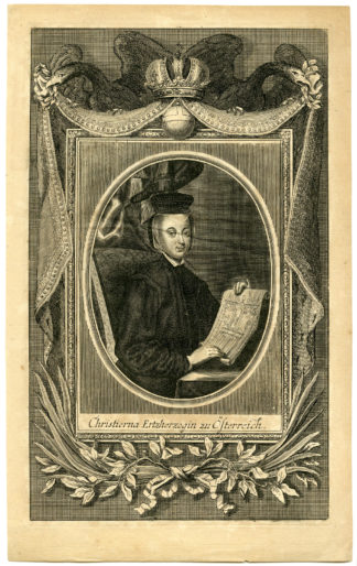 2 Antique Prints - ANNA OF AUSTRIA-WIDEMAN after unknown artist - 1721