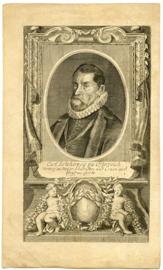 Antique Print - CARL-ERZHERZOG-AUSTRIA-ROSBACH after unknown artist - 1721