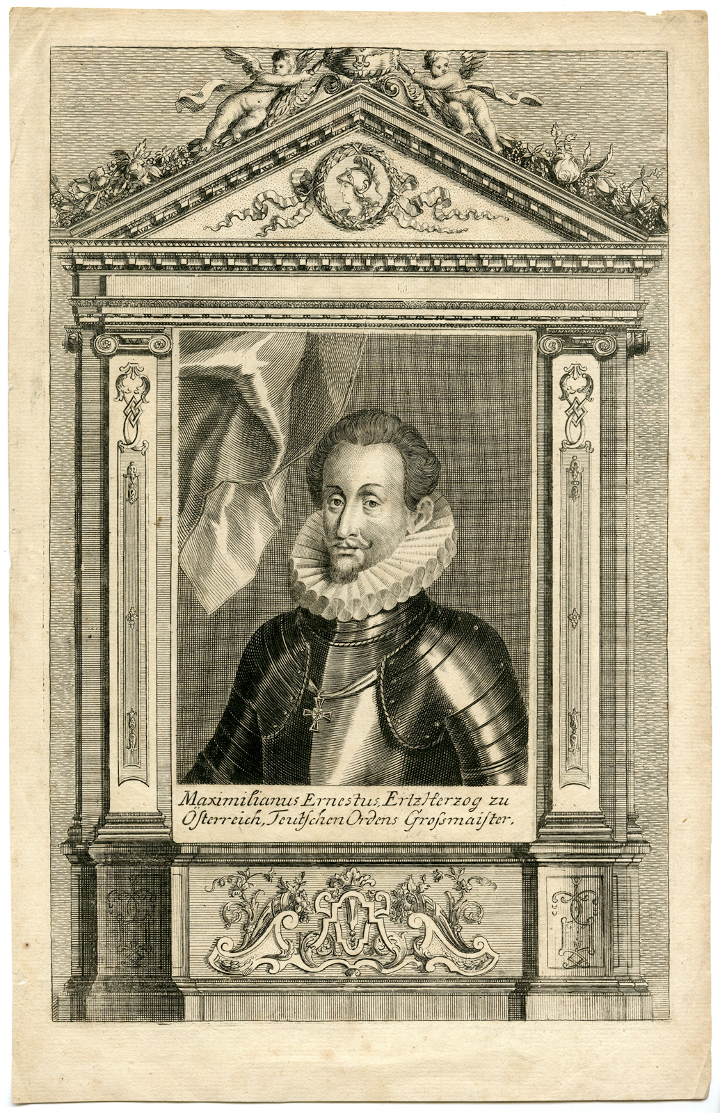 , Antique Print – MAXIMILIANUS ERNESTUS-ARCHDUKE-AUSTRIA-WIDEMAN after unknown artist – 1721, Pictura Antique Prints