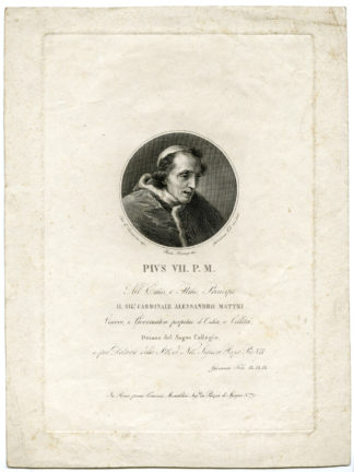 Antique Print - POPE PIUS VII-PORTRAIT-FOLO after CAMUCCINI - c.1810