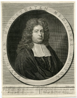 Antique Print - DAVID FRANSZ. VAN HOOGSTRATEN-DOCTOR-POET-WRITER-VAN GUNST after BOONEN - c.1720