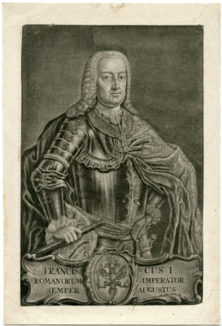 Antique Print - FRANCIS II-HOLY ROMAN EMPEROR-AUSTRIA-HUNGARY-CROATIA-VENETIA-LEONHART BÜRGLIN  after unknown artist - c.1760