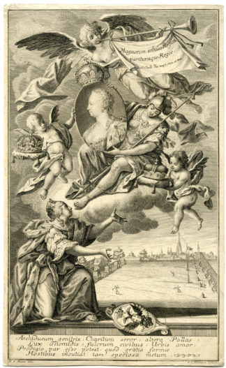 Antique Print - MARIA THERESA-AUSTRIA-HOLY ROMAN EMPRESS-BOHEMIA-SCHMITNER after unknown artist - 18th c.