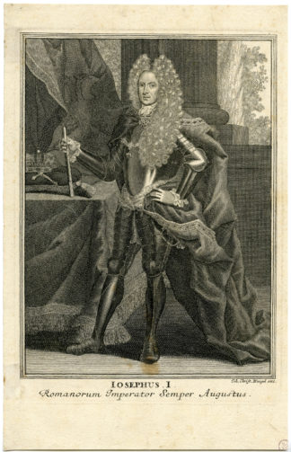 Antique Print - JOSEPH I-HOLY-ROMAN EMPEROR-CROATIE-BOHEMIA-WEIGEL after unknown artist - 18th c.