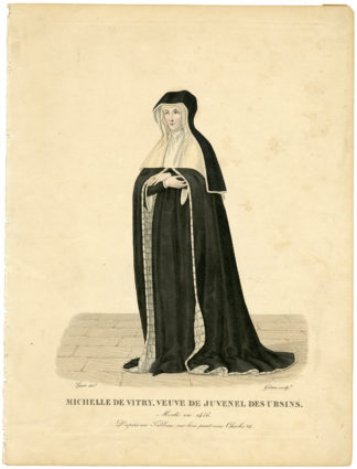 Antique Print - MICHELLE DE VITRY-WIDOW JEAN JOUVENEL-NUN-GATINE after LANTE - 1827