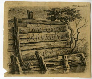 Antique Print - TITLE ENGRAVING-LANDSCAPE-FENCE-PHILIPS after own design - 1766