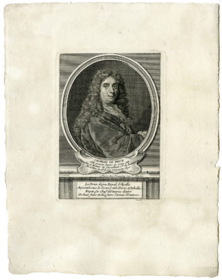 Antique Print - PORTRAIT CHARLES LE BRUN-LARGILLIERRE - 18th.c.