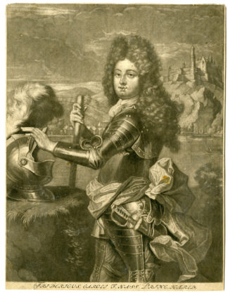 Antique Print - PORTRAIT FRIEDRICH VON HESSEN-KASSEL-SWEDEN-SCHENK I after unknown artist - 1691-1713