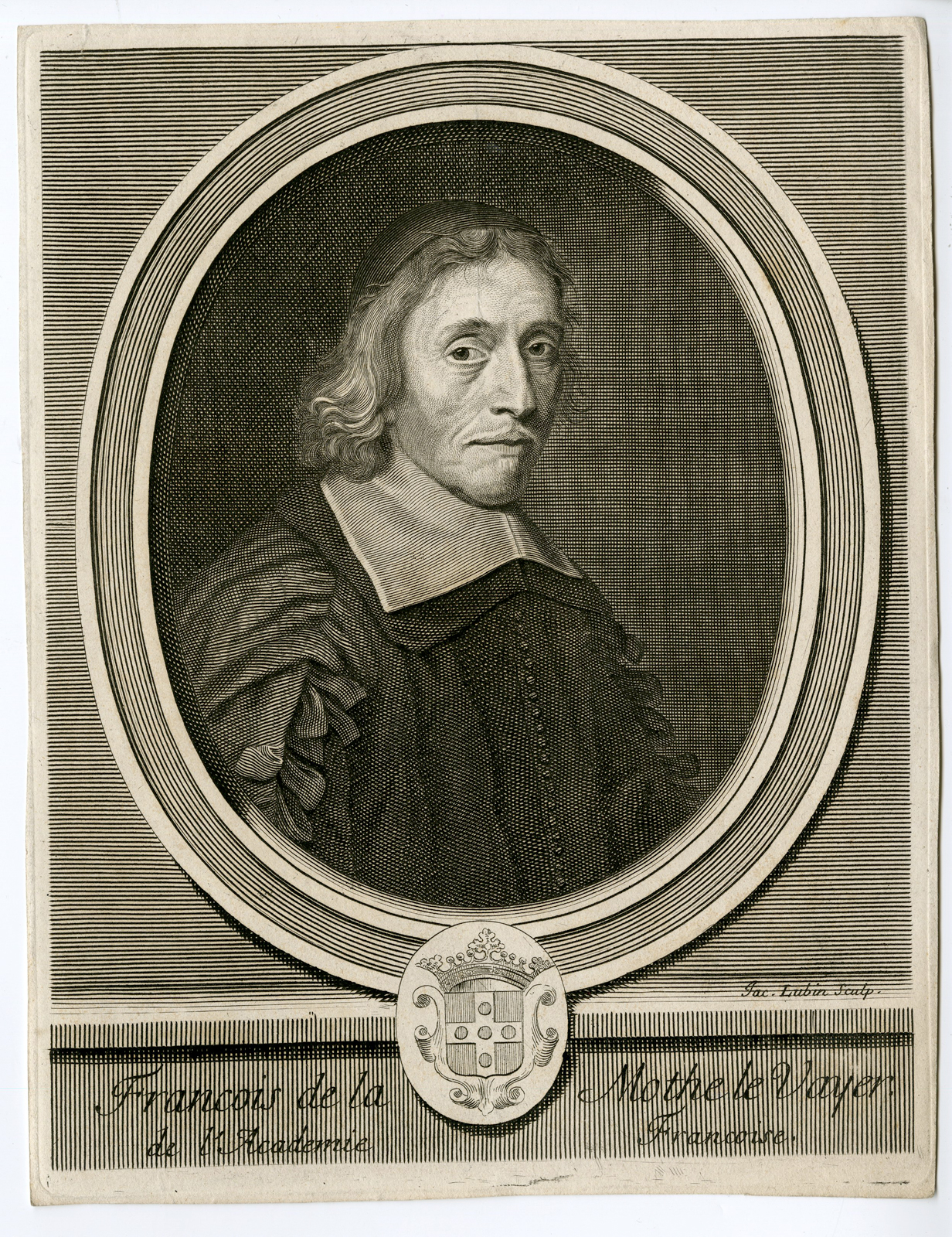 , Antique Print – FRANCOIS DE LA MOTHE LE VAYER-FRENCH WRITER-LUBIN after unknown artist – 17th c., Pictura Antique Prints