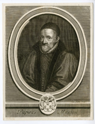 Antique Print - PAPIRE MASSON-FRENCH HUMANIST HISTORIAN-LUBIN after unknown artist - 17th c.