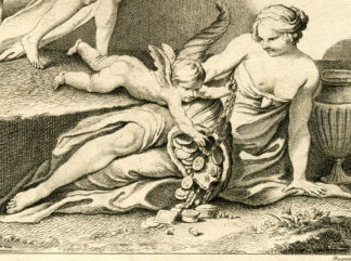 Antique Print - TITLE ENGRAVING-DRAWING SCHOOL-HUQUIER after BOUCHARDON - 1741