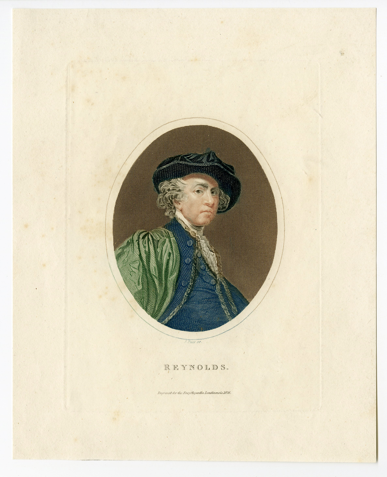 , Antique Print – SIR JOSHUA REYNOLDS-PAINTER-PORTRAIT-PASS after unknown artist – 1826, Pictura Antique Prints