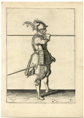 Antique Print - MILITARY-PIKE-LANSQUENETS-LANCE-PL.10-DE GHEYN after own design - 1608