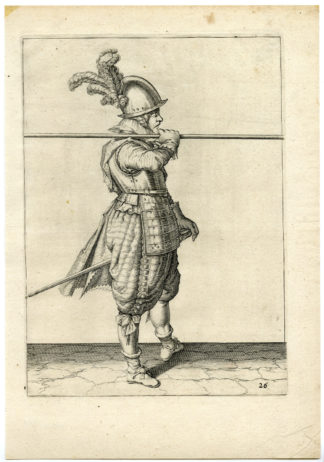 Antique Print - MILITARY-PIKE-LANSQUENETS-LANCE-PL.26-DE GHEYN after own design - 1608