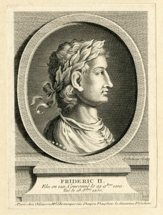 Antique Print - FREDERICK II-HOLY ROMAN EMPEROR-PORTRAIT-OUVRIER after unknown artist - c.1750