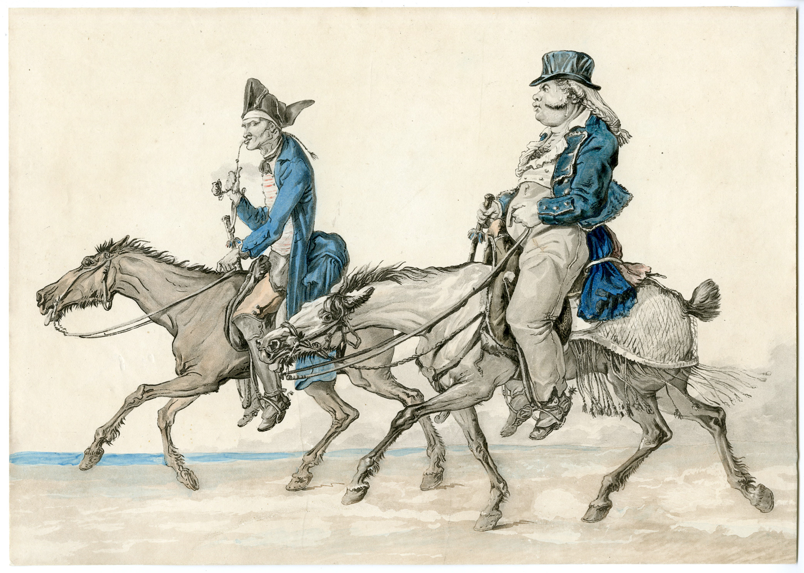, Antique Print – ROUTE DE POISSY-HORSE-SATIRE-DEBUCOURT after VERNET – 1816, Pictura Antique Prints