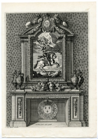 Antique Print - MANTEL-CHIMNEY PIECE-LOUIS XIV-LEPAUTRE after own design - 1644