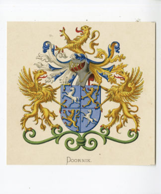 Antique Print - DOORNIK-COAT OF ARMS-FAMILY CREST-WENNING after VORSTERMAN - 1885