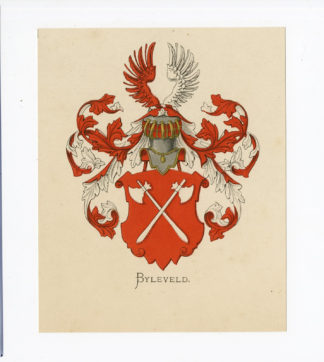 Antique Print - BYLEVELD-COAT OF ARMS-FAMILY CREST-WENNING after VORSTERMAN - 1885
