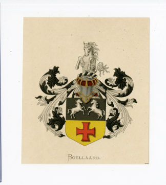 Antique Print - BOELLAARD-COAT OF ARMS-FAMILY CREST-WENNING after VORSTERMAN - 1885