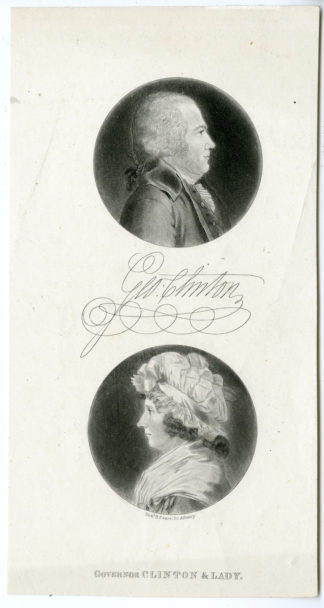 Antique Print - GEORGE CLINTON-POLITICIAN-PHYSIONOTRACE-PEASE after MEMIN - 1851