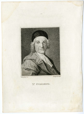 Antique Print - CHARLES DE SAINT DENIS-EVREMOND-PORTRAIT-NUGENT after HARDING - c.1795