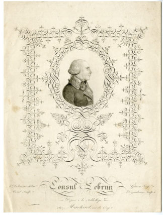 Antique Print - CHARLES FRANCOIS LEBRUN-FRENCH STATESMAN-MOREL-DIZAMBOURG after unknown artist - 18th.c.