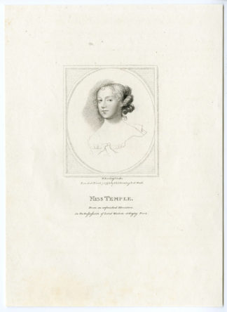 Antique Print - MISS TEMPLE-WILMOTT-PORTRAIT-HARDING after unknown artist - 1793
