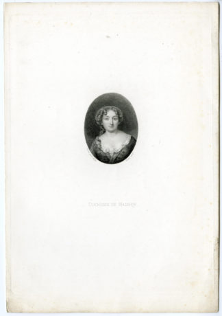 Antique Print - POET-DESHOULIERES-MINIATURE -CERONI after PETITOT - ca.1760