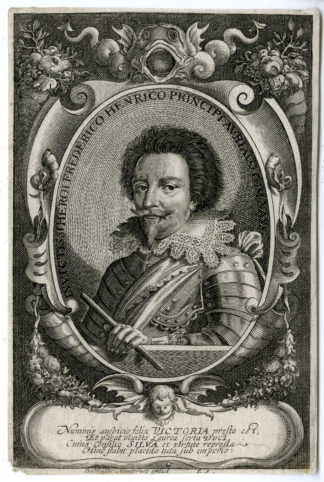 Antique Print - FREDERIK HENDRIK-NASSAU-ORANJE-MONCORNET after unknown artist - c.1650