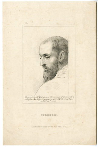 Antique Print - ANTONIO CORREGGIO-PAINTER-PARMA-HOLL after JACKSON - 1819