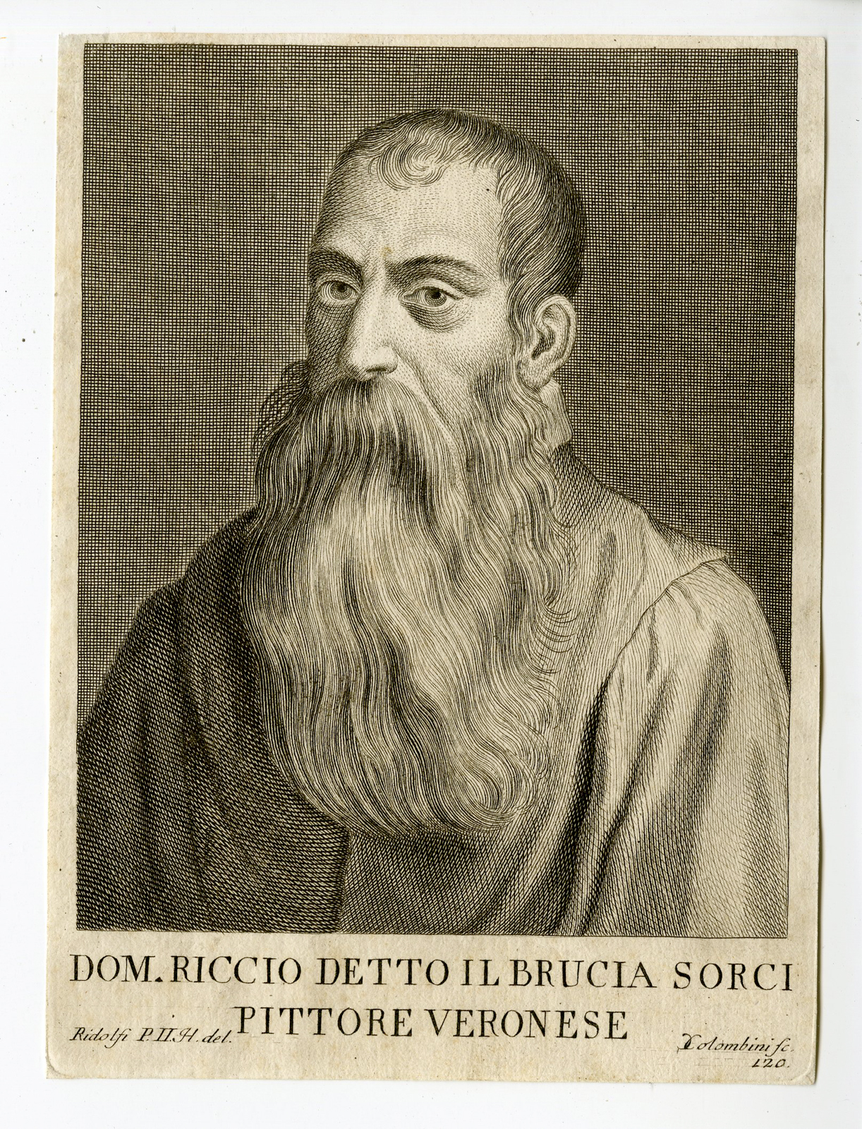 , Antique Print – DOMENICO DEL RICCIO-BRUSASORCI-COLOMBINI after RIDOLFI – c.1770, Pictura Antique Prints
