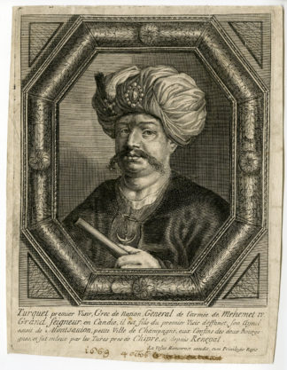 Antique Print - KOPRULUZADE FAZIL AHMED PASHA-OTTOMAN-PORTRAIT-MONTCORNET after own design - c.1660