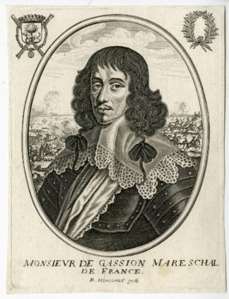 Antique Print - JEAN COMTE DE GASSION-MARECHAL-FRANCE-PORTRAIT-MONCORNET after unknown artist - c.1650