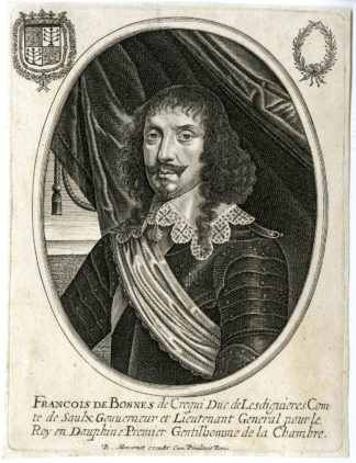 Antique Print - FRANCOIS DE BONNE-CREQUI-MARECHAL-FRANCE-PORTRAIT-MONCORNET after unknown artist - c.1650
