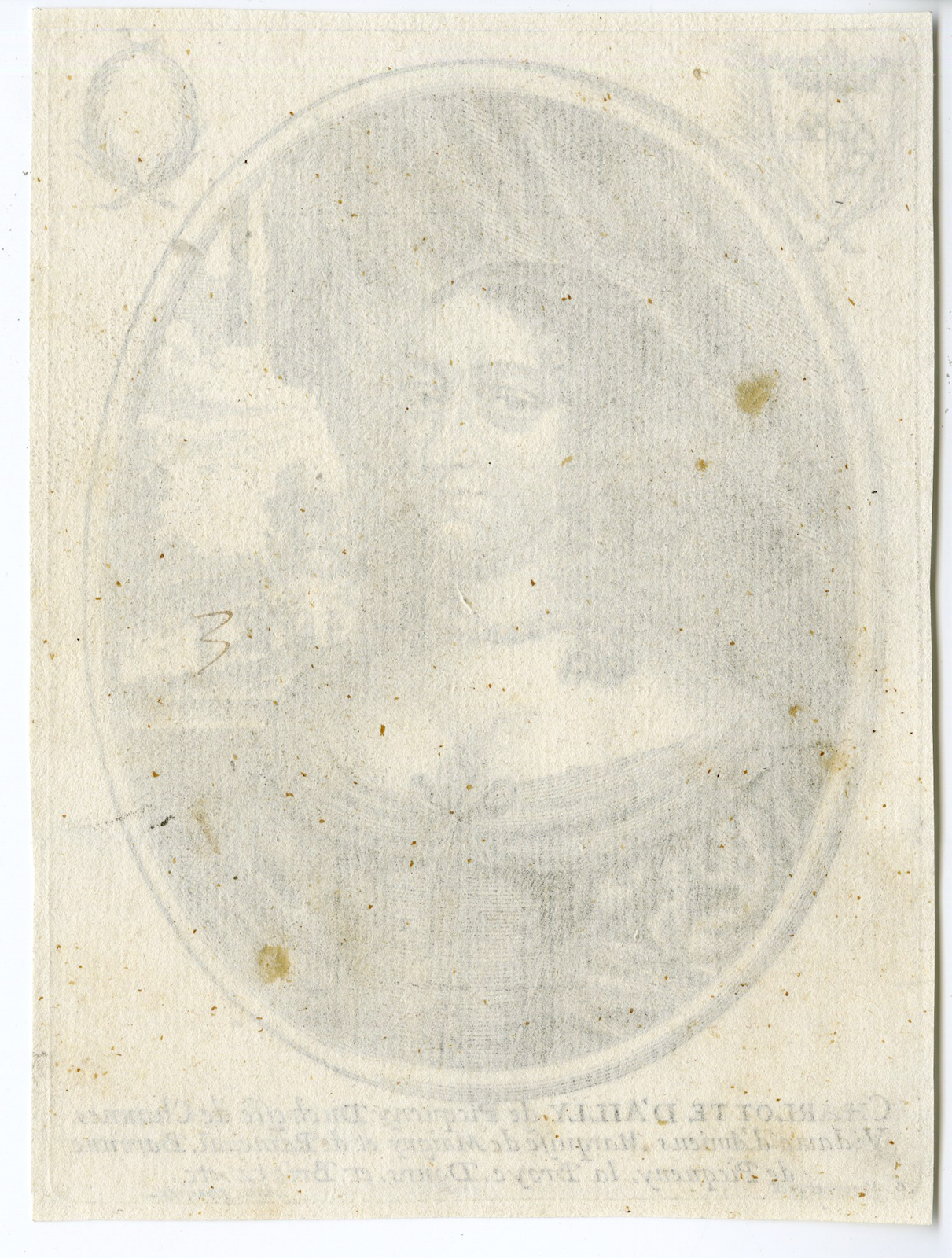 , Antique Print – CHARLOTTE D’AILLY-DUCHESS OF CHAUNES-PORTRAIT-MONCORNET after unknown artist – c.1650, Pictura Antique Prints