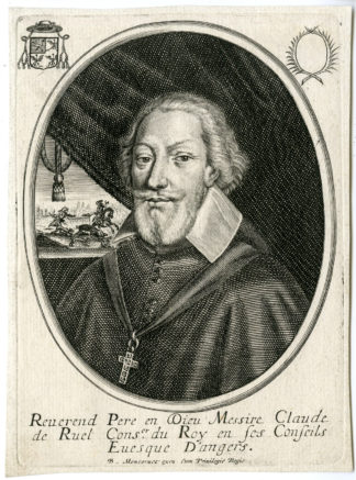 Antique Print - CLAUDE DE RUEL-COUNSELOR-KING OF FRANCE-PORTRAIT-MONCORNET after unknown artist - c.1650