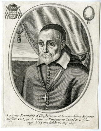 Antique Print - PHILIPPE COSPEAU-BISHOP-FRANCE-PORTRAIT-MONCORNET after unknown artist - c.1650
