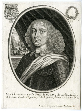 Antique Print - LOUIS-COUNT OF EGMONT-PRINCE-GAVRE-PORTRAIT-MONCORNET after unknown artist - c.1650