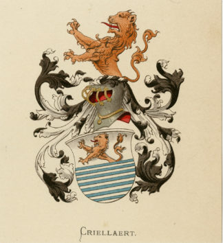 Antique Print - CRIELLAERT -COAT OF ARMS-FAMILY CREST-WENNING after VORSTERMAN - 1885