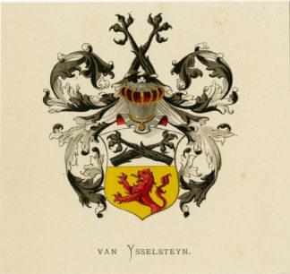 Antique Print - VAN YSSELSTEYN -COAT OF ARMS-FAMILY CREST-WENNING after VORSTERMAN - 1885
