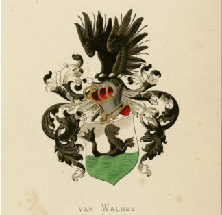 Antique Print - VAN WALREE-COAT OF ARMS-FAMILY CREST-WENNING after VORSTERMAN - 1885