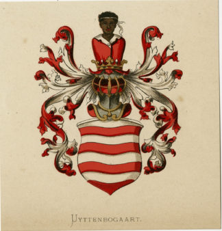 Antique Print - UYTTENBOGAART-COAT OF ARMS-FAMILY CREST-WENNING after VORSTERMAN - 1885