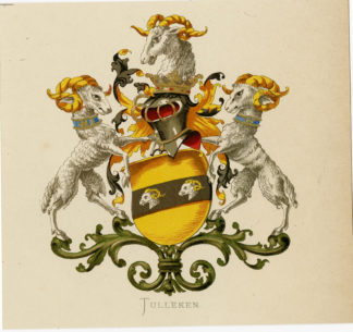 Antique Print - TULLEKEN-COAT OF ARMS-FAMILY CREST-WENNING after VORSTERMAN - 1885