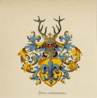Antique Print - SWELLENGREBEL -COAT OF ARMS-FAMILY CREST-WENNING after VORSTERMAN - 1885