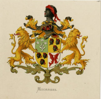 Antique Print - MOORREES-COAT OF ARMS-FAMILY CREST-WENNING after VORSTERMAN - 1885